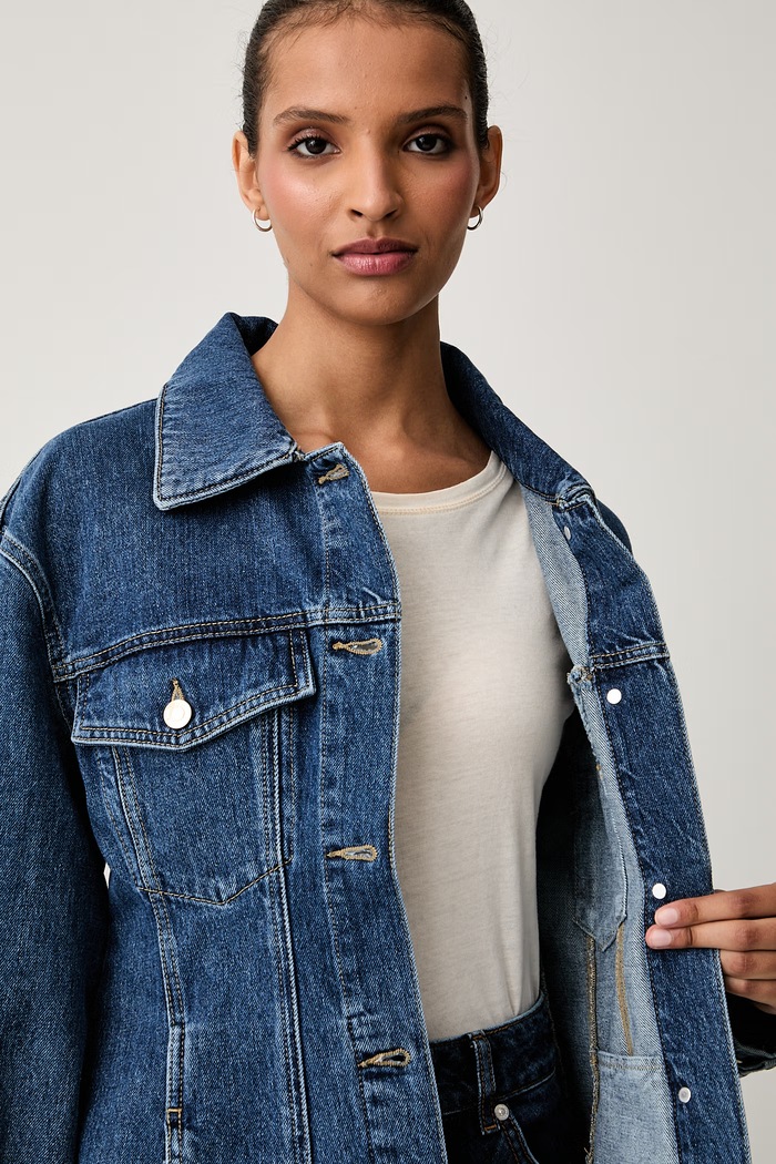 HUGO prehodna jakna ženska denim HUGO ICON_3 50569648