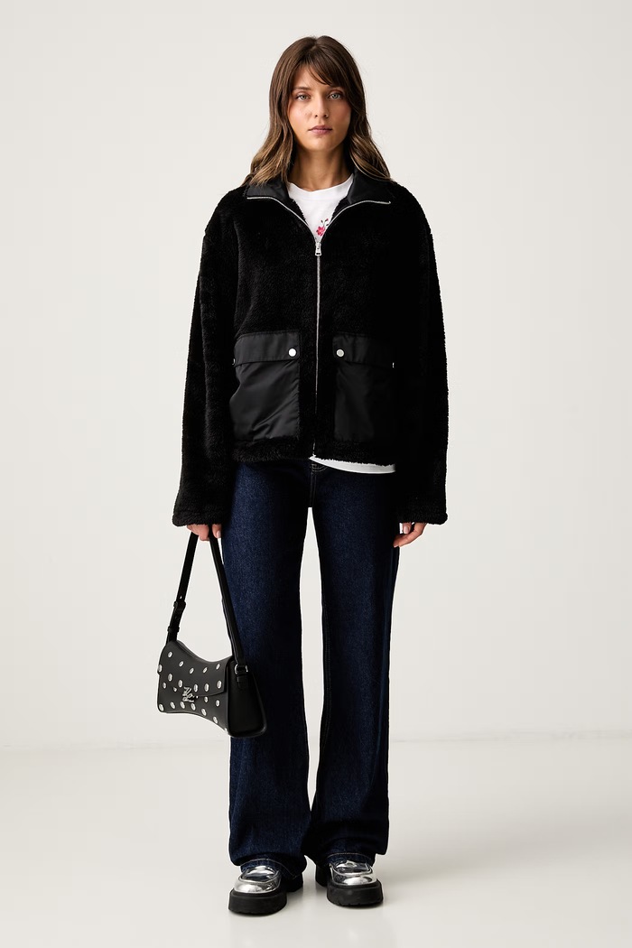 HUGO Blue kratka jakna ženska Fayla-1_B 50563093 črna AW26