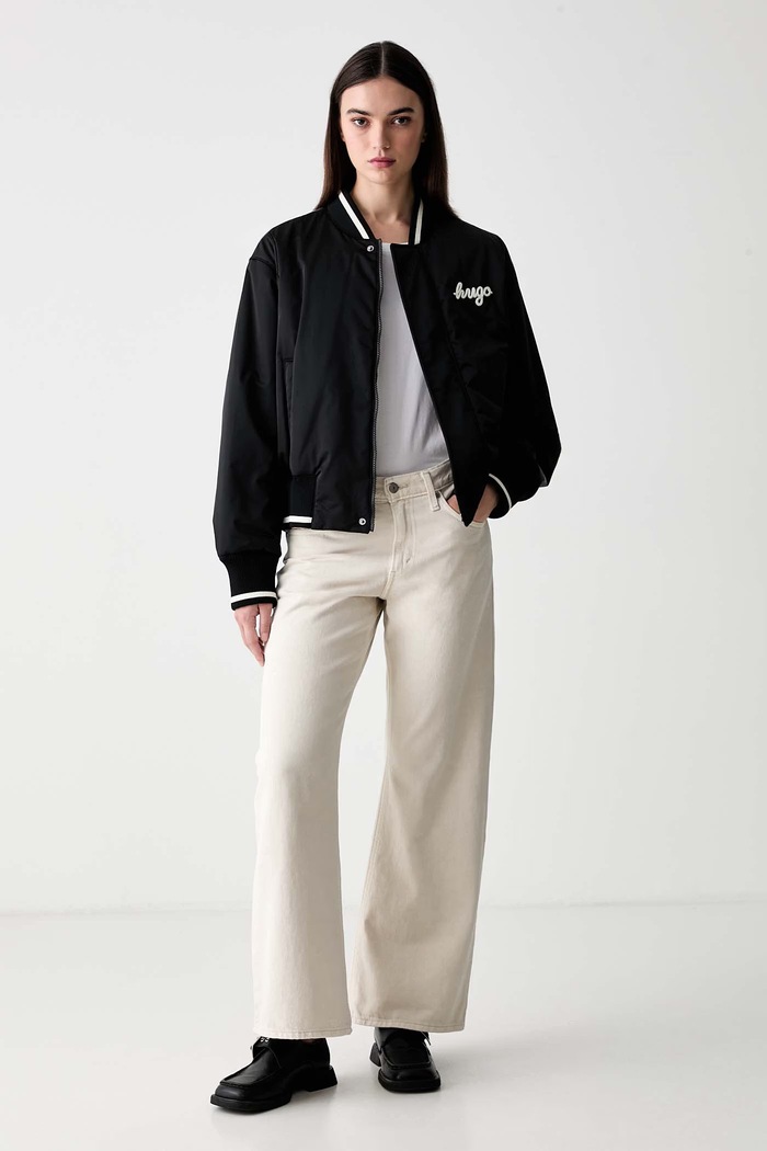 HUGO Blue куртка-бомбер жіноча Felax-1_B 50563077 чорний AW26