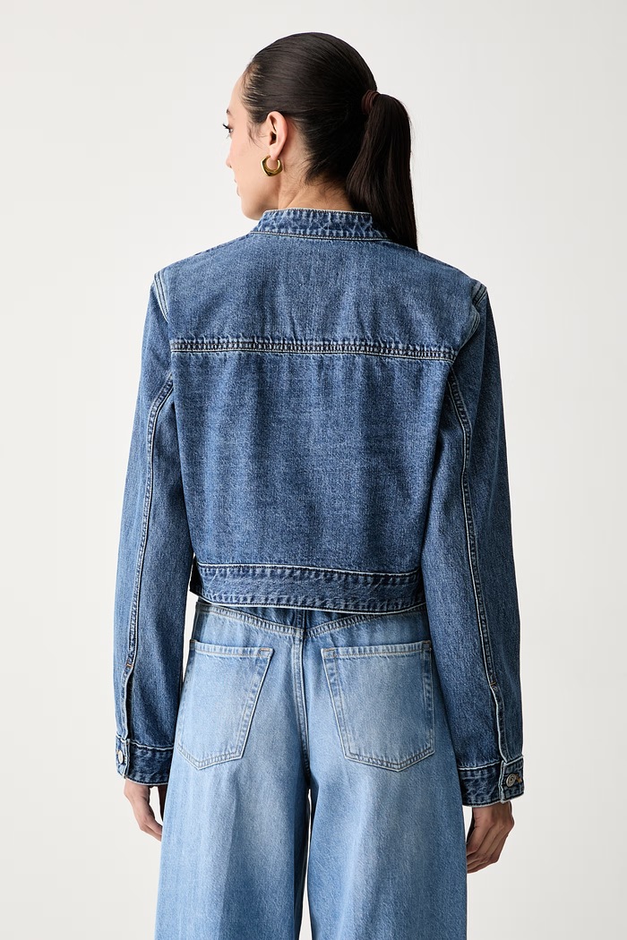 Oblačila Calvin Klein Jeans jakna ženska denim LV047G744G modra