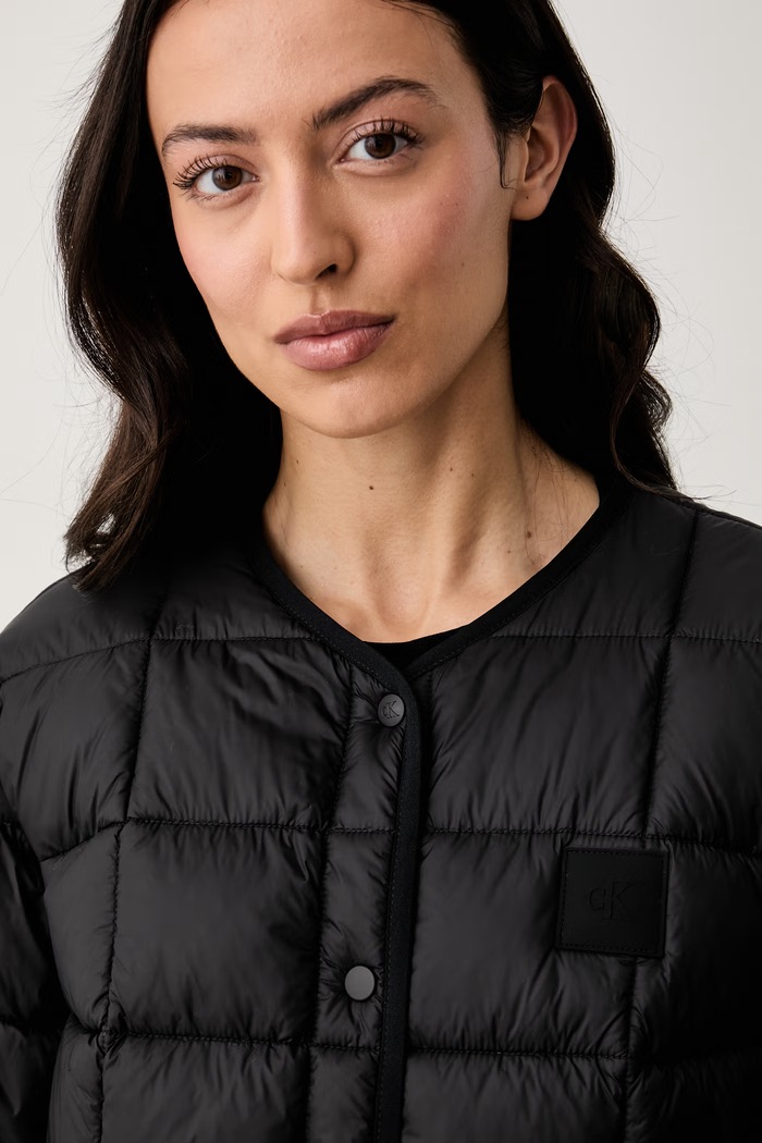 Calvin Klein Jeans καπιτονέ μπουφάν γυναικείο μαύρο LV047G510G