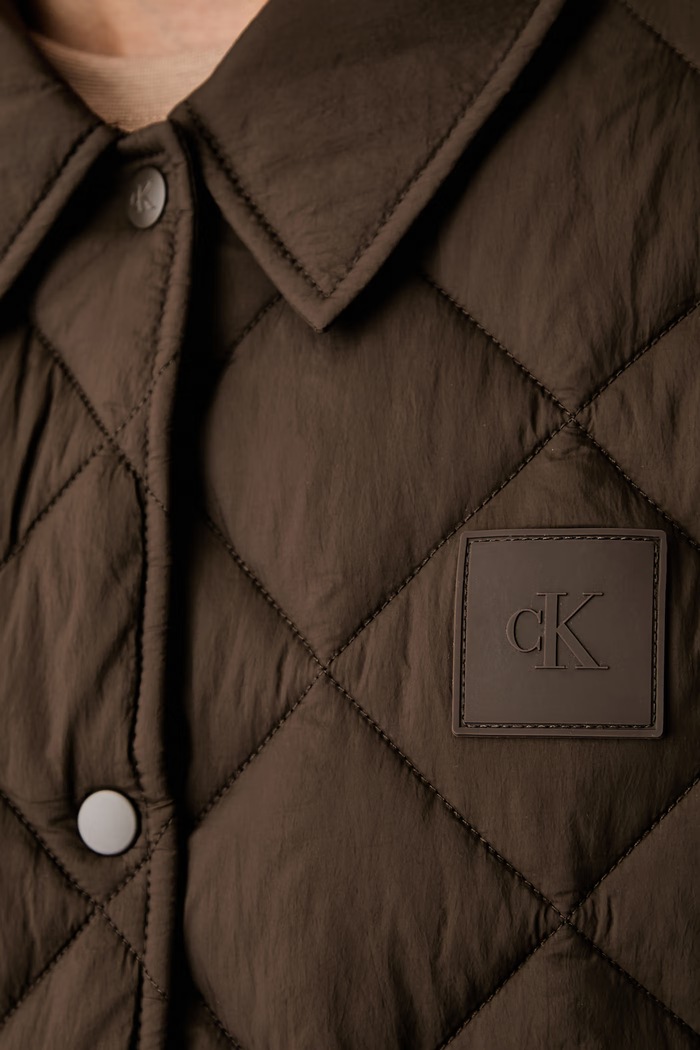 Calvin Klein Jeans prešita jakna ženska LV047G509G rjava