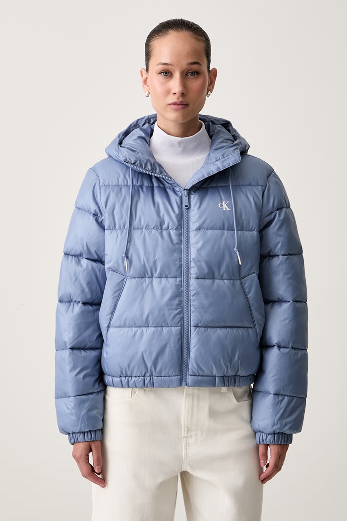 Calvin Klein Jeans kratka jakna ženska modra LV047G507G