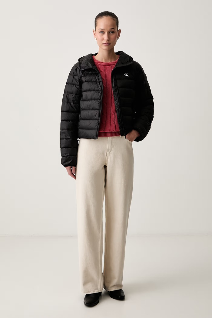 Calvin Klein Jeans prešita jakna ženska LV047G505G črna AW26