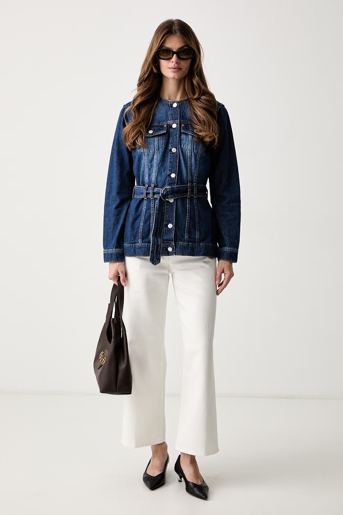 Guess Giacca da donna in jeans YUNA W6YN04.D1342 blu navy AW26