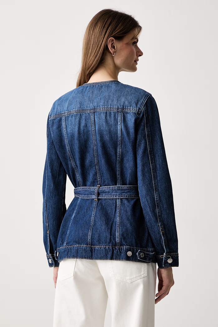 Abbigliamento Guess Giacca da donna in jeans YUNA W6YN04.D1342 blu navy