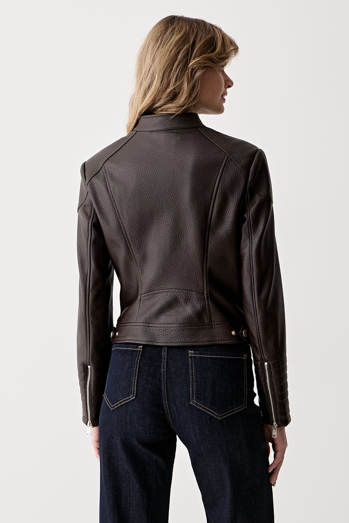Ρούχα Guess μεταβατικό μπουφάν γυναικείο MARLENE W6YL25.W2914 καφέ