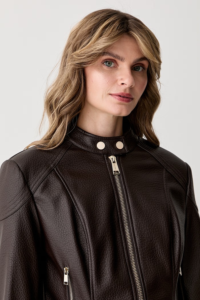 Guess μεταβατικό μπουφάν γυναικείο MARLENE καφέ W6YL25.W2914