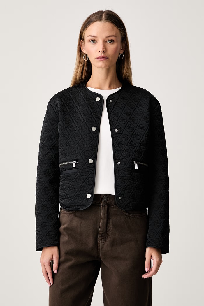 Guess jachetă scurtă pentru femei EDITH negru W6YL23.W2912