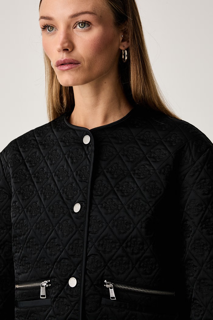 Guess jachetă scurtă pentru femei EDITH negru W6YL23.W2912