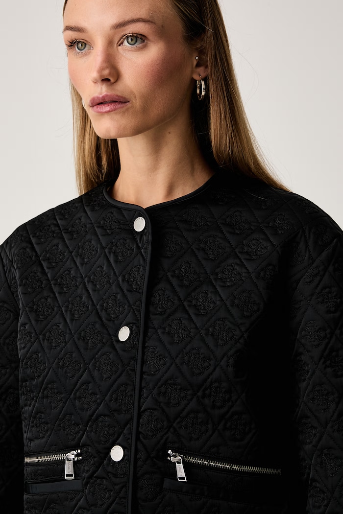 Guess jachetă scurtă pentru femei EDITH negru W6YL23.W2912