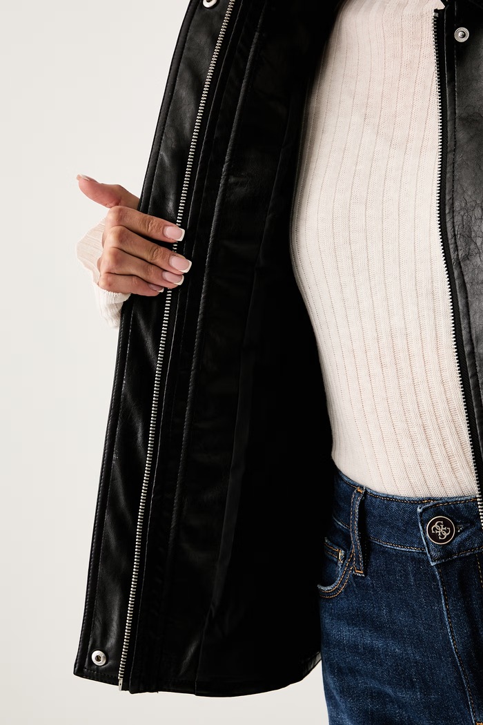Guess преходно яке дамско от имитация на кожа JEANNE W6YL17.W2907