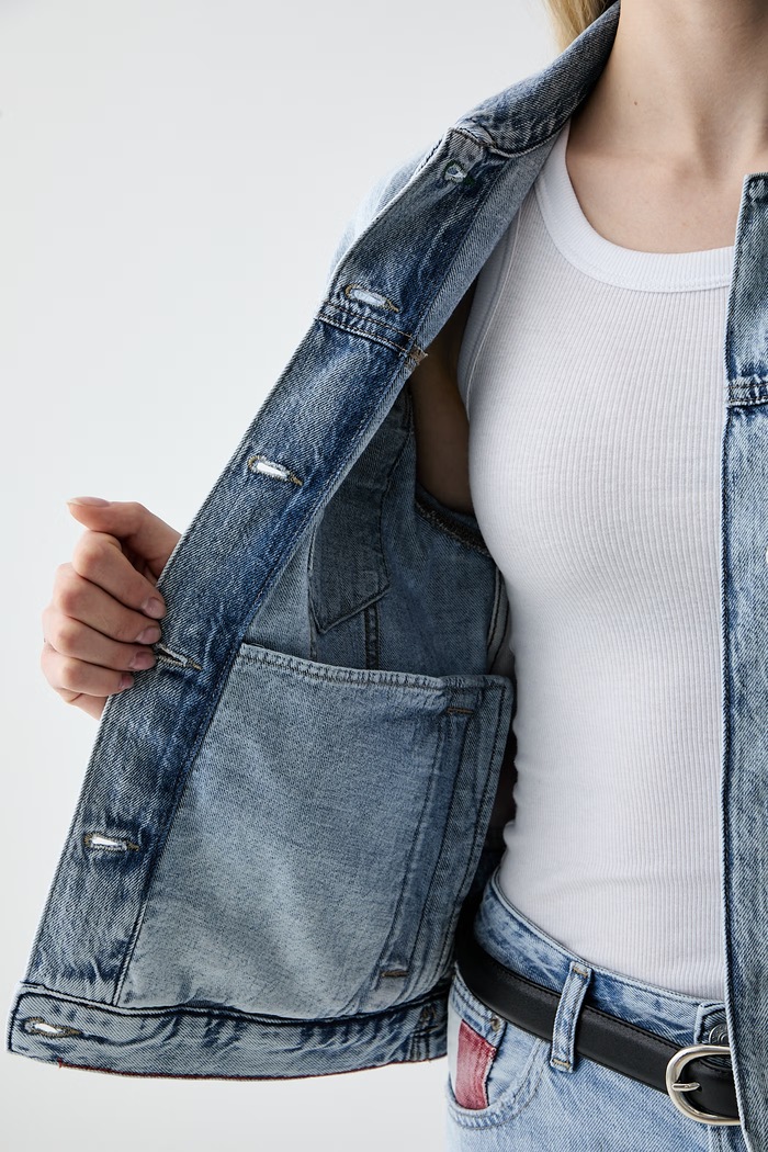 Tommy Jeans kratka jakna ženska denim DW0DW23471