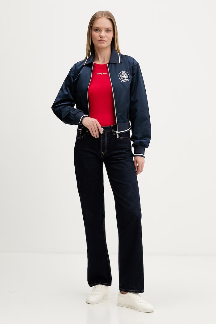 Tommy Jeans geacă bomber pentru femei DW0DW23153 bleumarin AW26