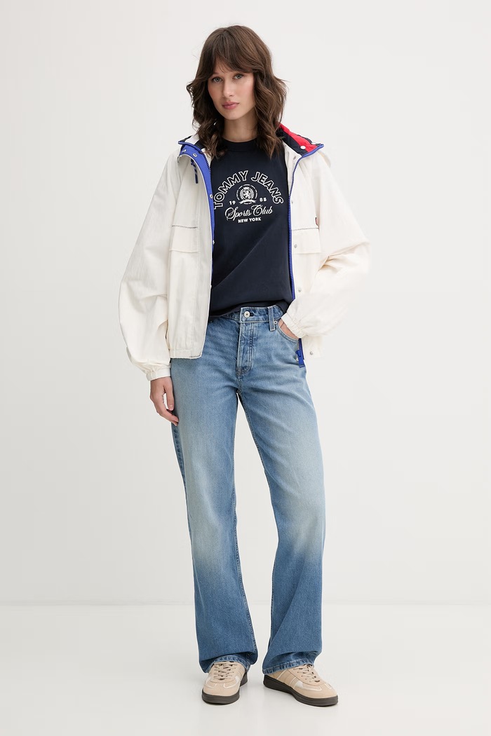 Tommy Jeans prechodná bunda dámska DW0DW22915 béžová AW26