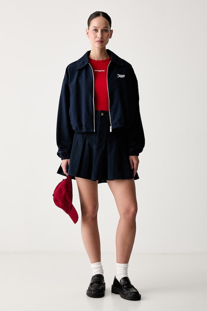 Tommy Jeans prijelazna jakna za žene DW0DW22912 mornarsko plava AW26