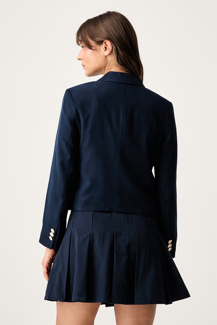Ruházat Tommy Jeans egysoros női viszkózzal DW0DW22910 sötétkék