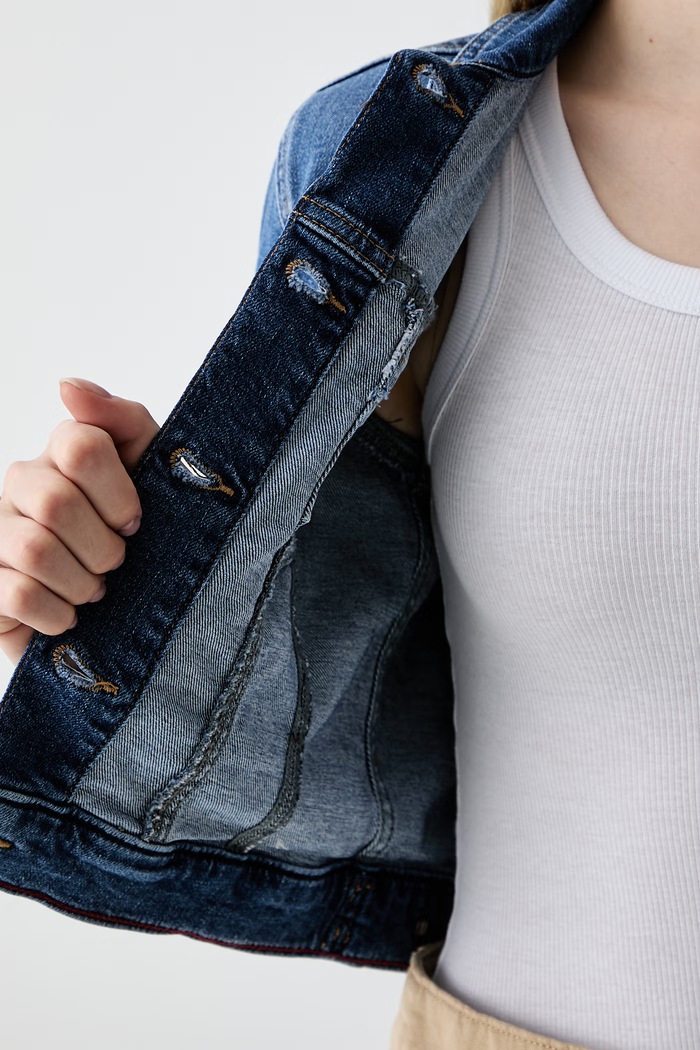 Tommy Jeans prehodna jakna ženska denim DW0DW22898
