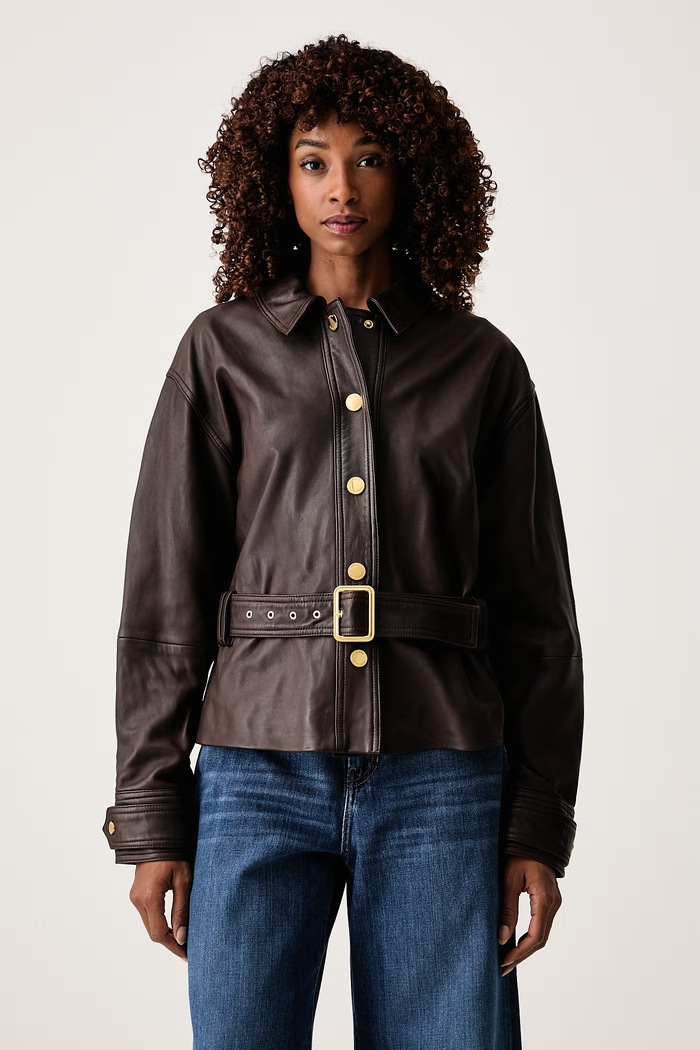 Marciano by Guess Jakna za žene od kože ZAIRA smeđa G6YL02.L0109