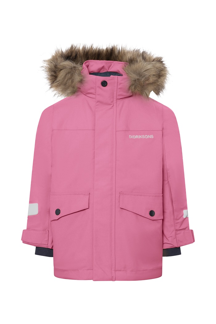 Didriksons Kurtka zimowa dziecięca BJÄRVEN KIDS PARKA 5 506325.G różowy AW26