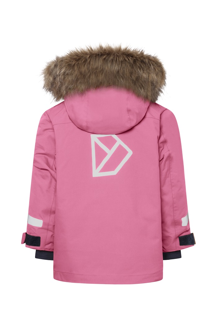Dziewczynka Didriksons Kurtka zimowa dziecięca BJÄRVEN KIDS PARKA 5 506325.G różowy
