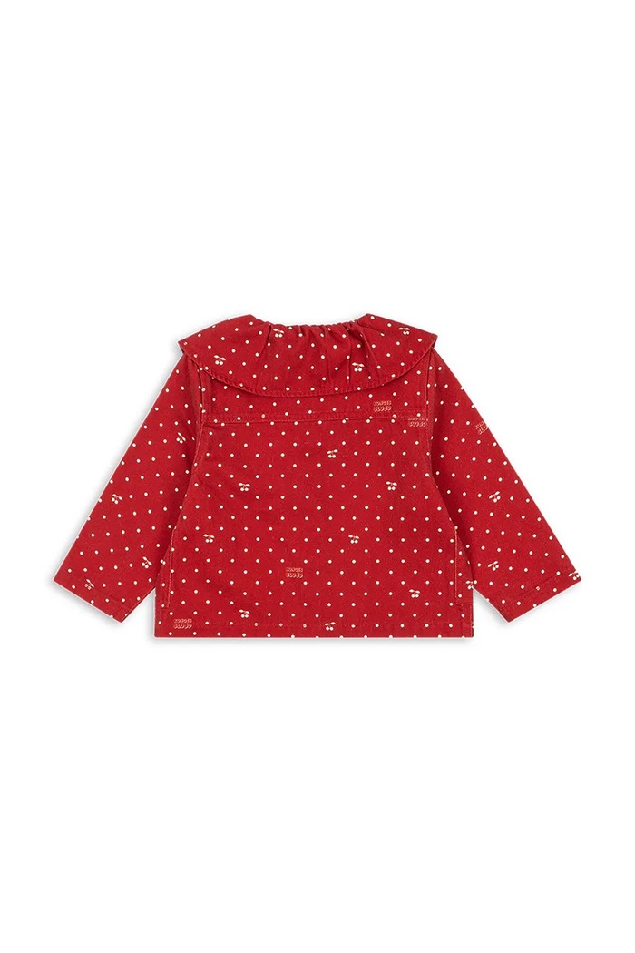 Konges Sløjd Kurtka jeansowa dziecięca bawełniana MAGOT COLLAR JACKET GOTS KS106536.9BY2 czerwony AW26