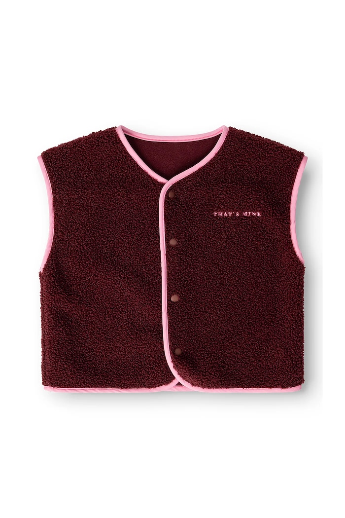 That's mine Bezrękawnik dziecięcy polarowy Jordan vest 253396 bordowy AW26