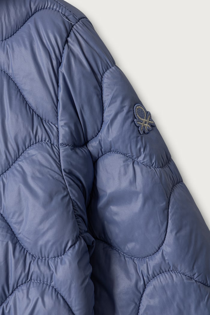 DÍVKA United Colors of Benetton Prošívaná bunda dětská 21INCN07F.G.Seasonal fialová