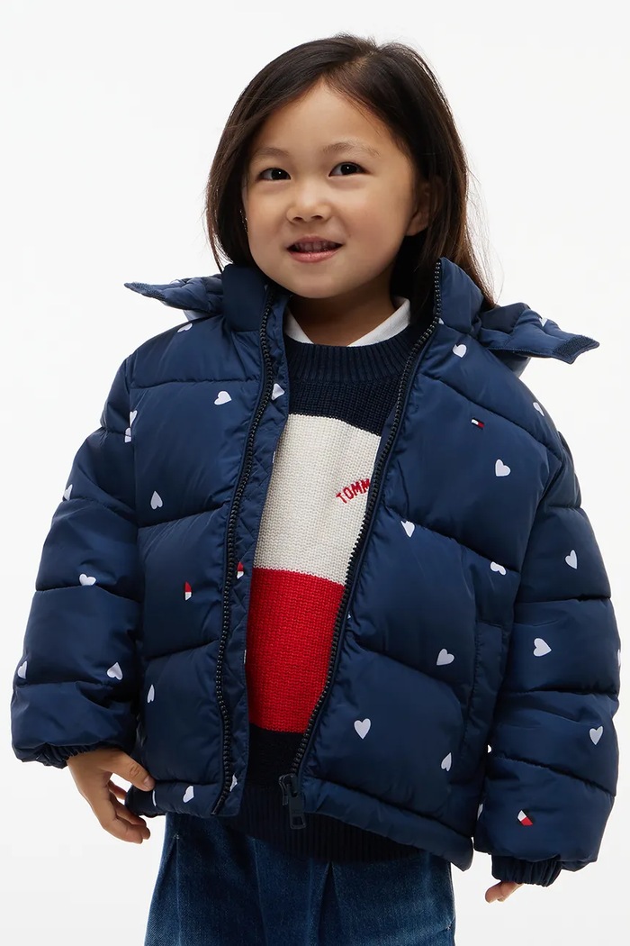 Tommy Hilfiger Kurtka pikowana dziecięca granatowy KS0KS00811.G.9BY2