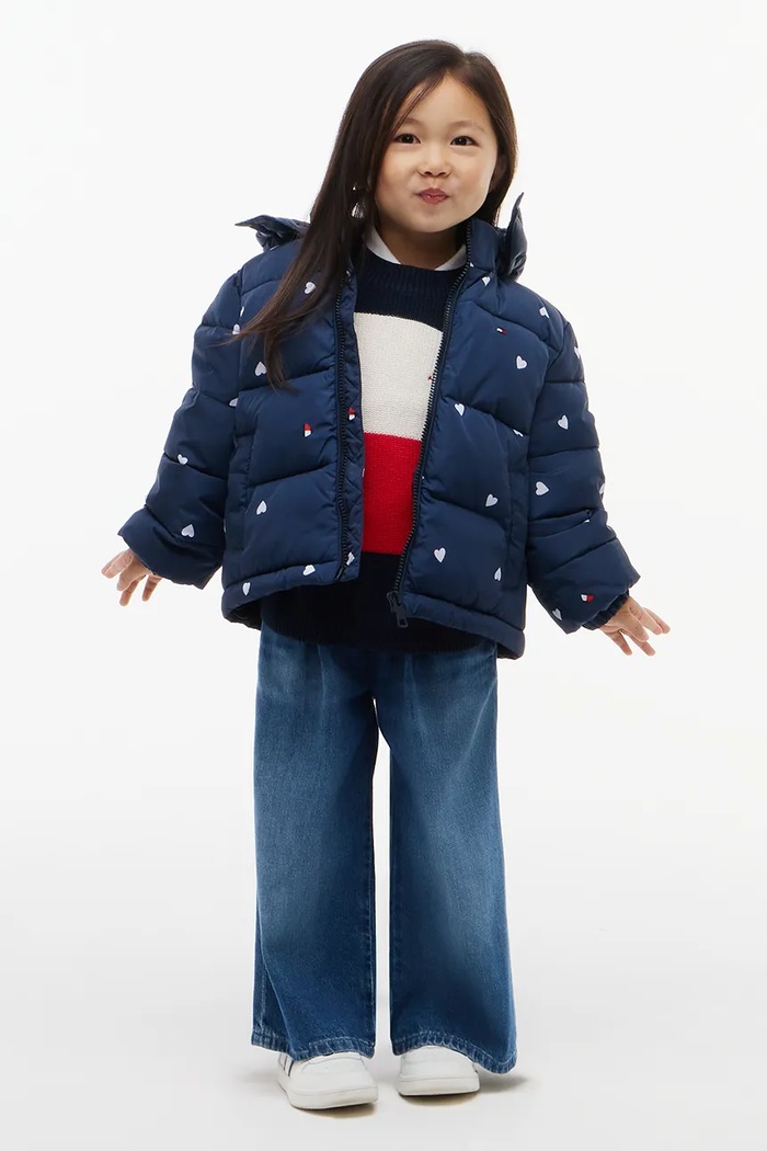 Dziewczynka Tommy Hilfiger Kurtka pikowana dziecięca KS0KS00811.G.9BY2 granatowy