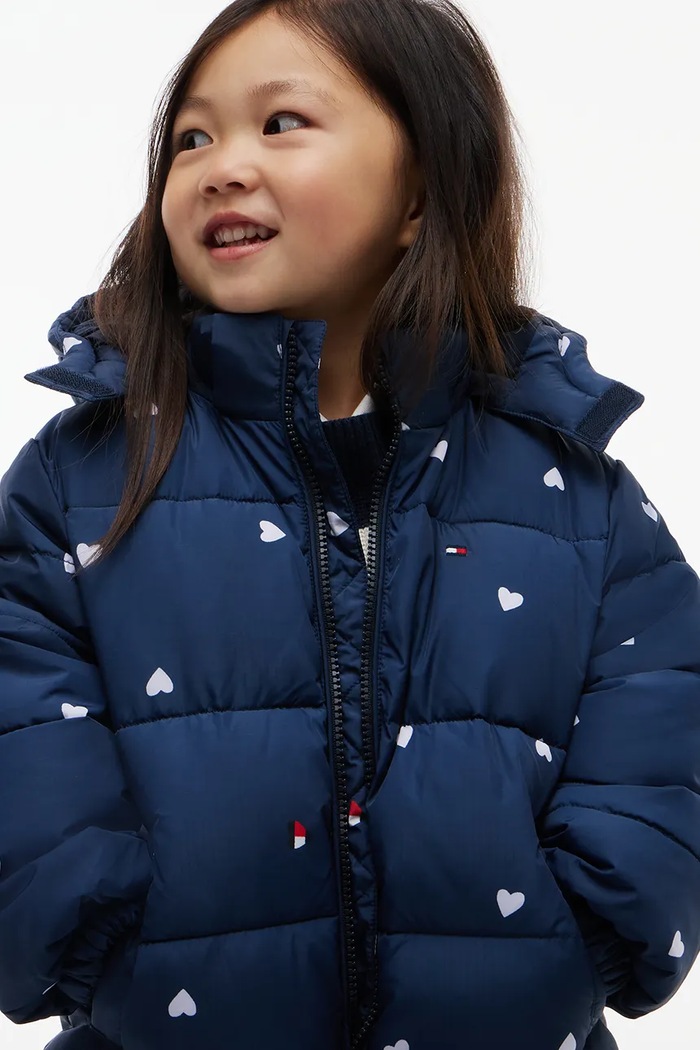 Kurtka pikowana dziecięca Tommy Hilfiger KS0KS00811.G.9BY2 granatowy