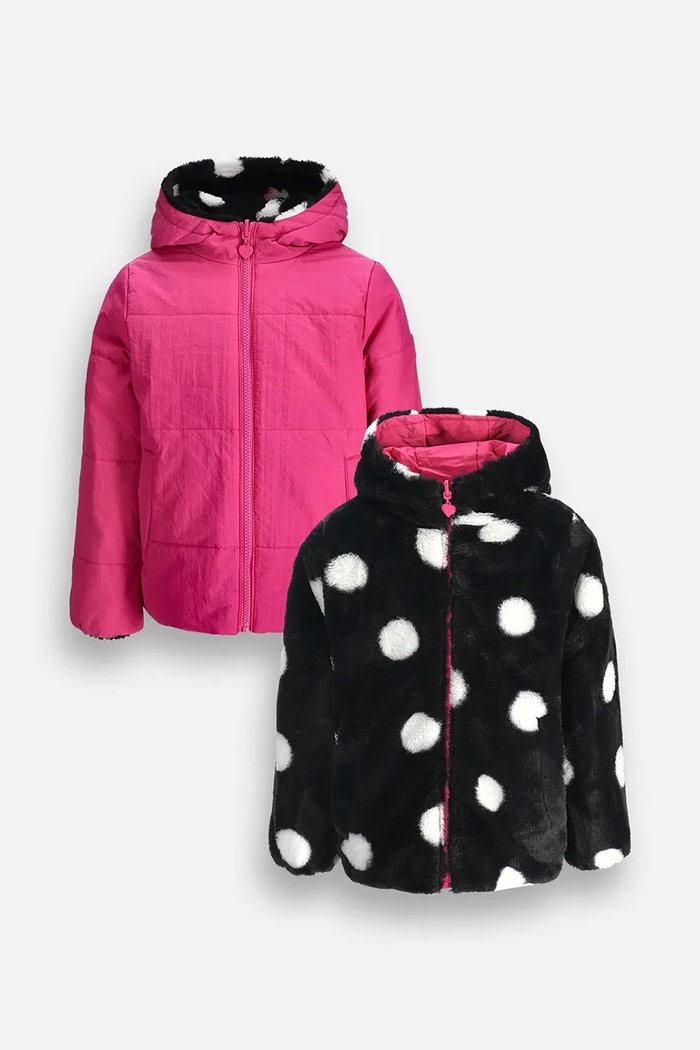 Coccodrillo Kurtka dwustronna dziecięca ZC6152501OGK różowy AW26