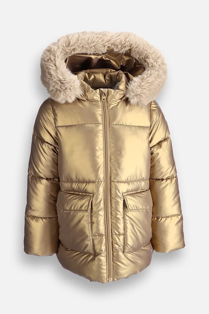 Coccodrillo Krótka kurtka dziecięca ZC6152102OGK złoty AW26