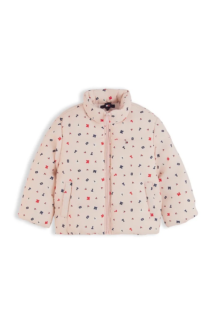 Tommy Hilfiger kurtka dziecięca KS0KS00783.9BY2 pomarańczowy AW26