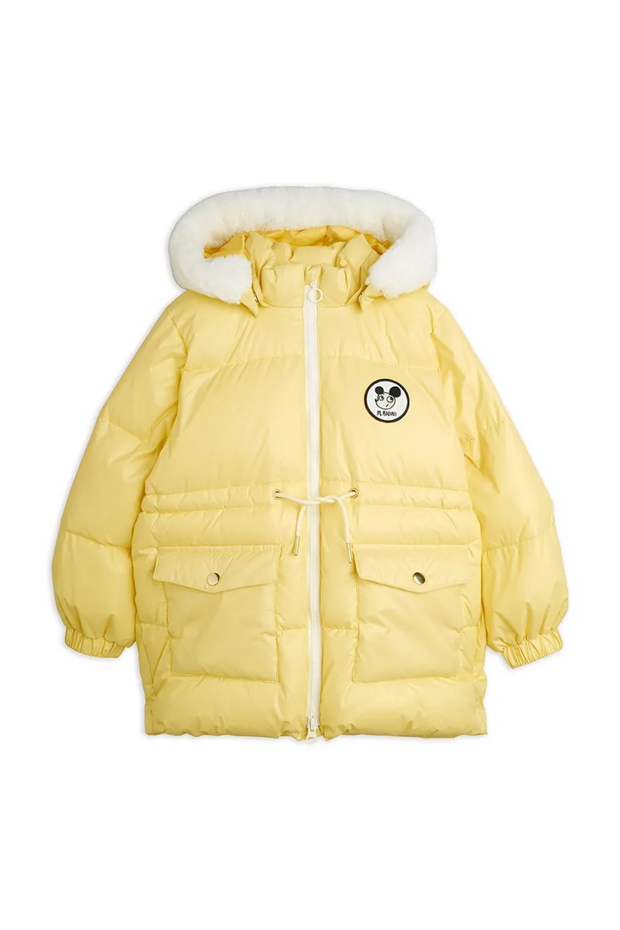 Mini Rodini kurtka pikowana dziecięca 26710107 żółty AW26