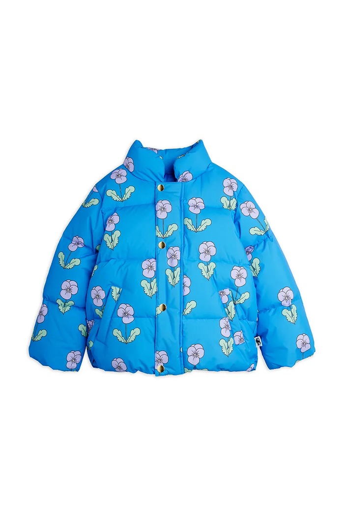 Mini Rodini kurtka pikowana dziecięca Violas 26710102 niebieski AW26