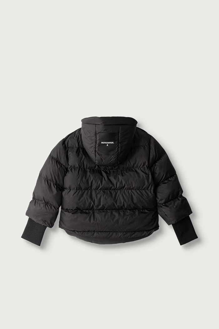 Patrizia Pepe Krótka kurtka dziecięca C0230 7O0056 czarny AW26
