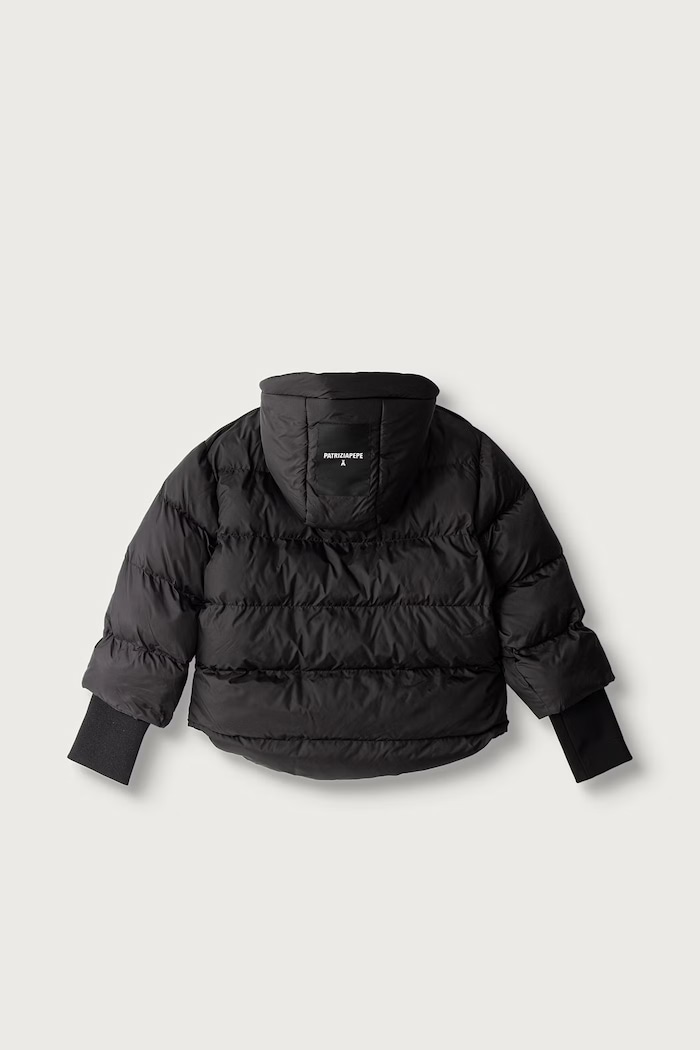 Patrizia Pepe Krótka kurtka dziecięca C0230 7O0056 czarny AW26