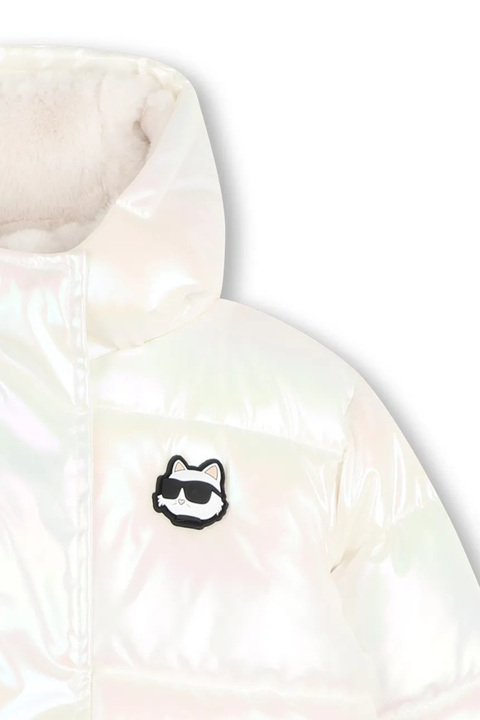 Момиче Karl Lagerfeld Яке за деца Z31481.86.108 бял