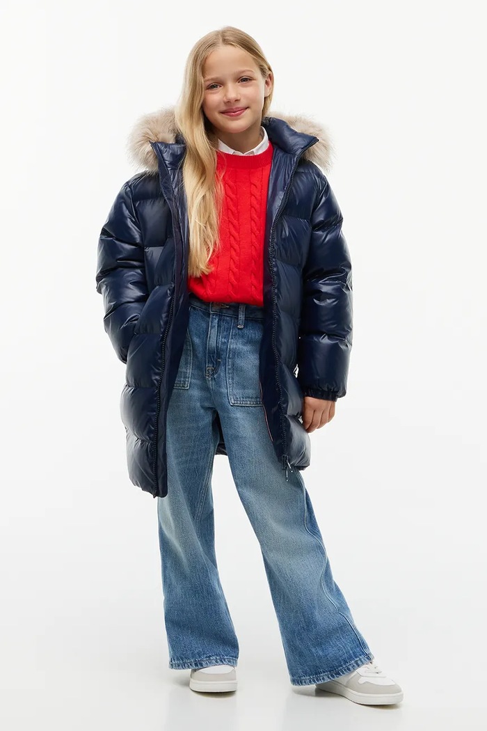 Tommy Hilfiger Kurtka puchowa dziecięca granatowy KG0KG09674.128.176.9BY2