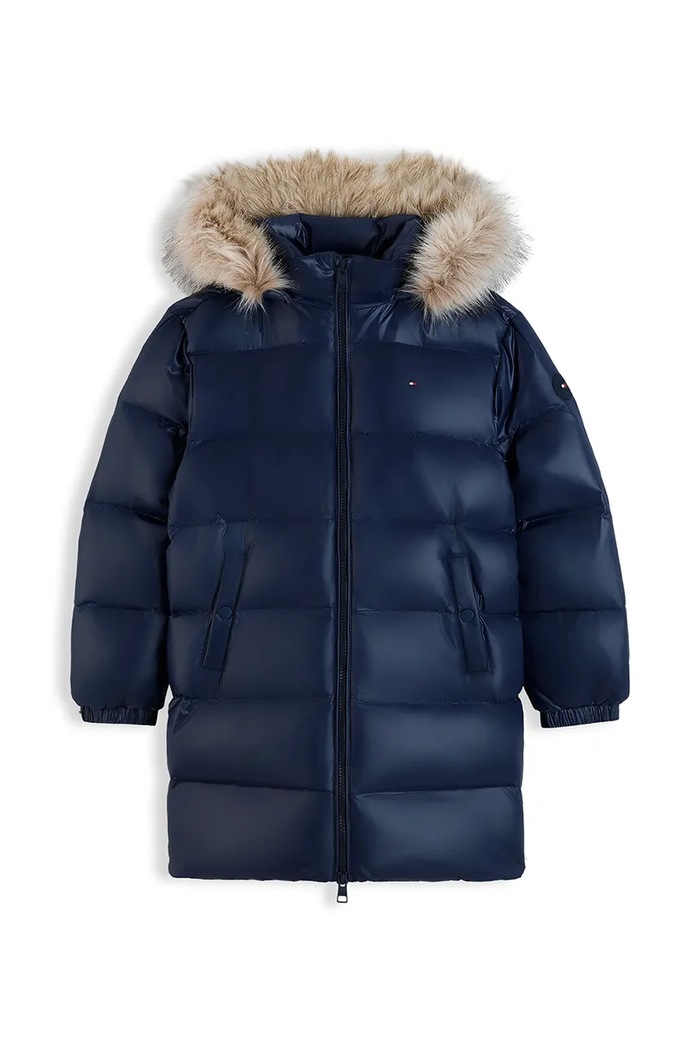 Tommy Hilfiger Kurtka puchowa dziecięca KG0KG09674.128.176.9BY2 granatowy AW26