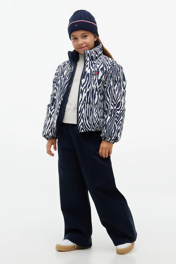 Kurtka dwustronna dziecięca Tommy Hilfiger granatowy KG0KG09588.9BY2
