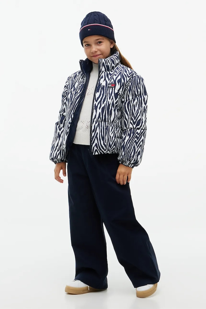 Kurtka dwustronna dziecięca Tommy Hilfiger granatowy KG0KG09588.9BY2