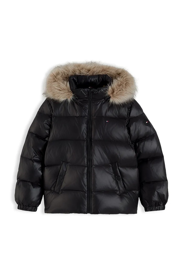 Tommy Hilfiger kurtka puchowa dziecięca KG0KG09673.128.176.9BY2 czarny AW26