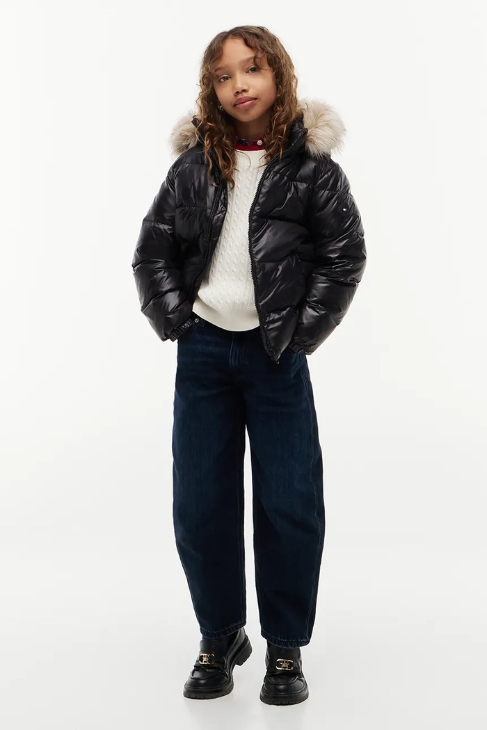 Tommy Hilfiger kurtka puchowa dziecięca czarny KG0KG09673.128.176.9BY2