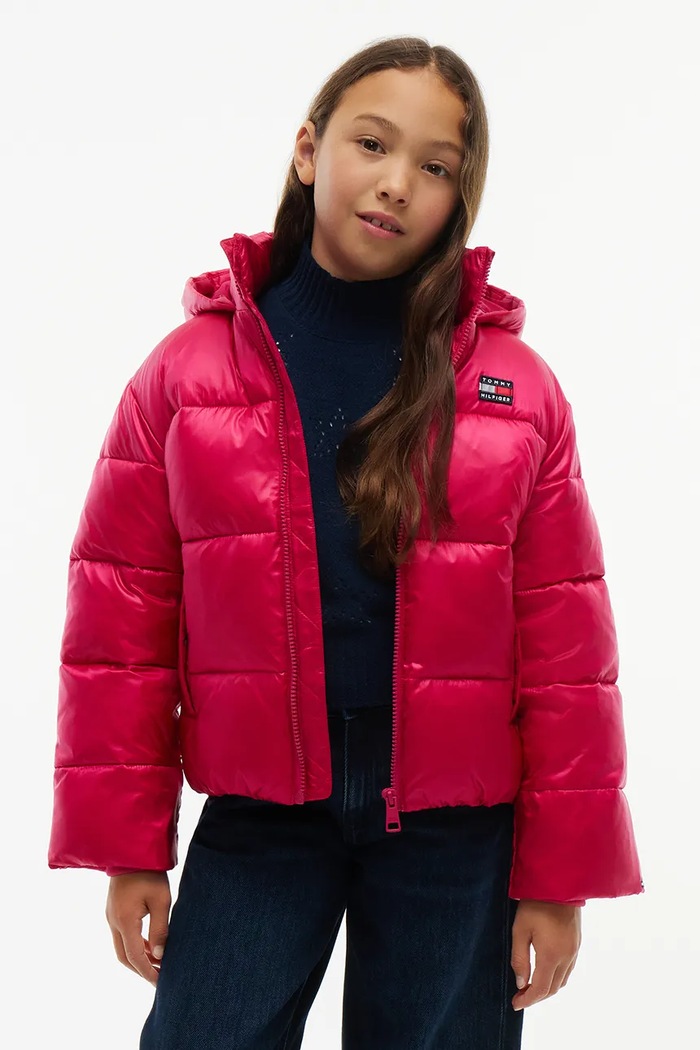 Tommy Hilfiger Kurtka dziecięca różowy KG0KG09586.9BY2