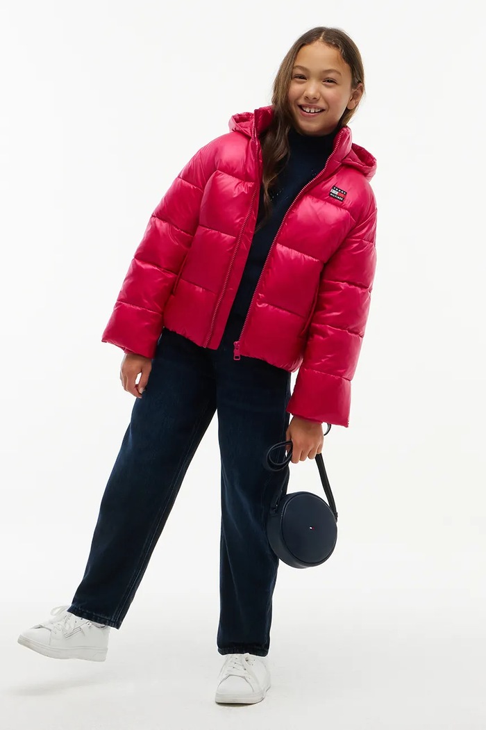 Kurtka dziecięca Tommy Hilfiger KG0KG09586.9BY2 różowy