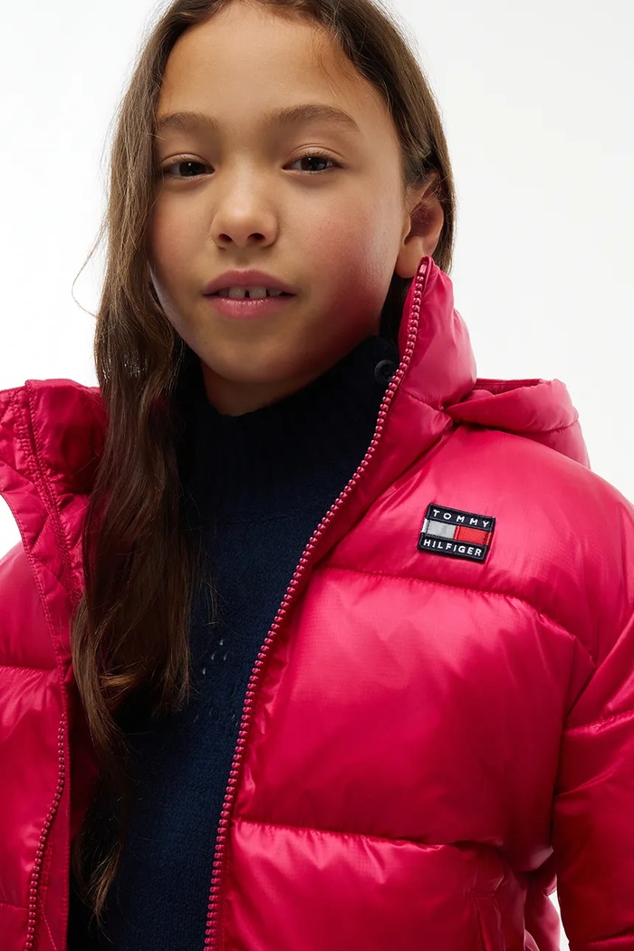 Kurtka dziecięca Tommy Hilfiger różowy KG0KG09586.9BY2