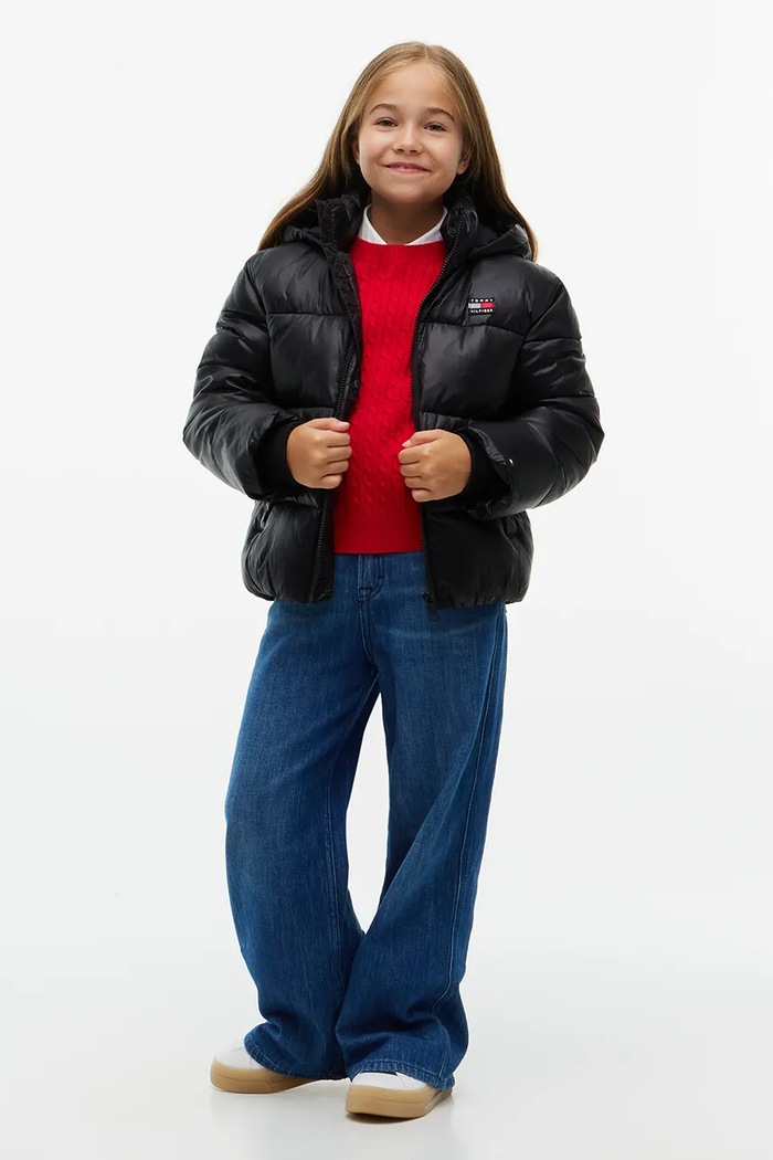Kurtka dziecięca Tommy Hilfiger KG0KG09586.9BY2 czarny