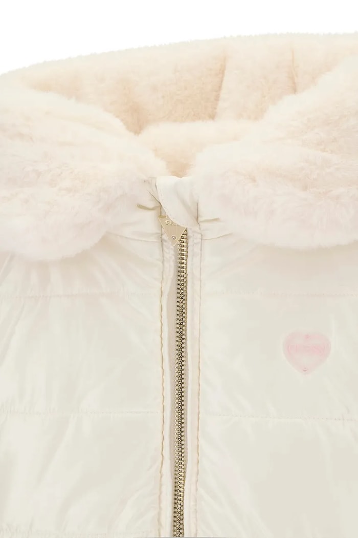 Kurtka dwustronna dziecięca Guess beżowy K6BL04.W3965.9BY2